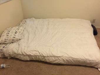 Rotating Chair & queen sized mattress in good condition 180$ OBO 3