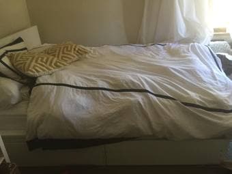 White Ikea Bed and Under storage 2