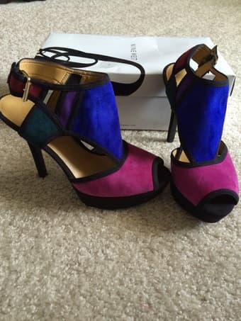 Nine West Velvet Heels, size 7 1