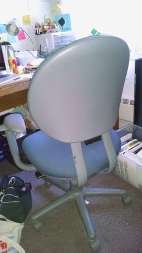 blue & gray swivle office chair 3