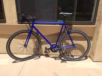 most beautiful bike on the planet for sale. electric blue fixie $225 1
