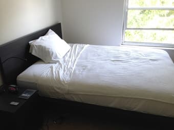 Queen-sized bed frame, Like new 2