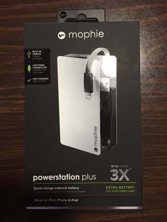 MOPHIE POWERSTATION PLUS 3X FOR IPHONE, IPAD, AND IPOD FOR $45 1