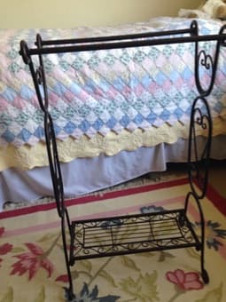 Metal quilt rack or towel bar 1