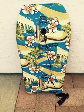 Boogie Board $15, Men's Snow Pants $25, Women's+Men's Wetsuit $40/$30 1