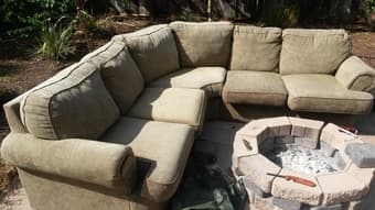 Sectional Couch / Corner Sofa -- Green -- $50 2