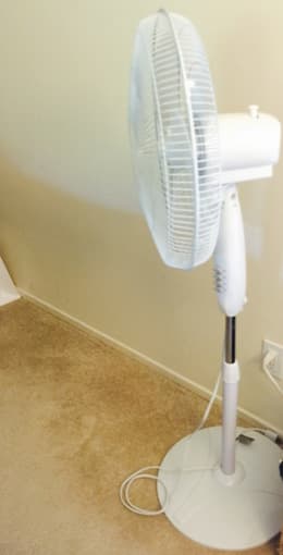 FOR SALE: White, 3-speed oscillating stand FAN -$18 (originally $45) 3
