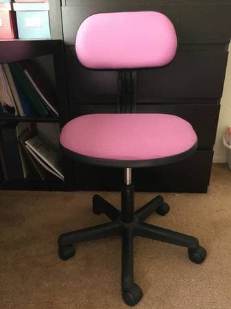 Purple task chair with wheels - $20 3