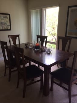 FOR SALE: Gorgeous wood dining table. Seats Six. $1000or best offer 1