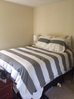 QUEEN MATTRESS, BOX SPRING AND BED FRAME: $500 or best offer! 1