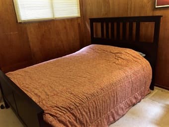 Full sized bed with great mattress and frame $300 1