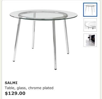 glass dining table and four chairs $200 1