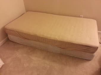Mattress, Coffee table, shoerack, 3 closet organizers for sale 1
