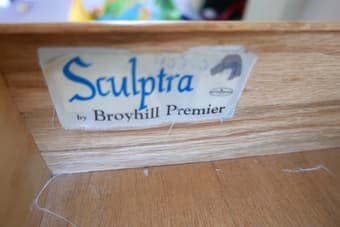 Sculptra Broyhill Premier credenza 9 drawer $900 2