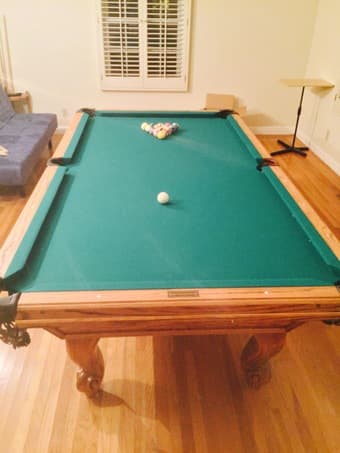 Beautiful Green Felt Pool Table $750 2