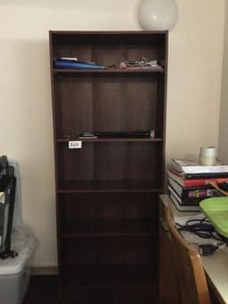 Iron board+iron, inflatable twin mattress, blender, bookcase 2