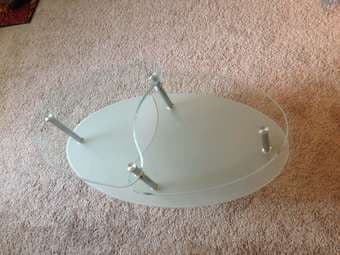 Moving sale: futon, coffee table, dining table set 3