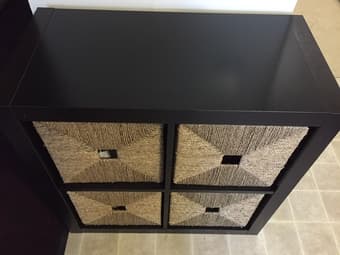 IKEA KALLAX Shelving Unit with 4 KNIPSA Baskets - $50 2