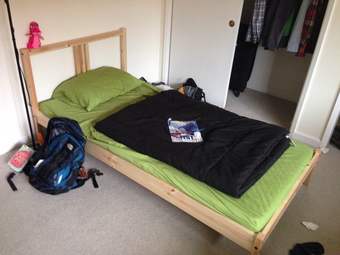 Ikea Twin bed package: frame+base+matress for 1