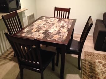 Queen Bed+Coffee tables+side tables+Sofa+Love seat+dining set 3