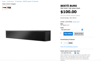 Besta Burs shelf grey - $60 1