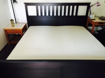 Ikea HEMNES king size bed frame + mattress - $380 1