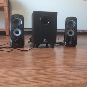 SPEAKERS and IKEA TABLE 1
