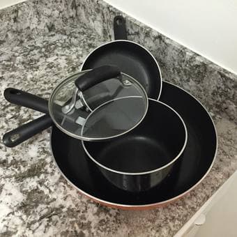 Moving sale... box, kitchen utensils, iron, hat 2