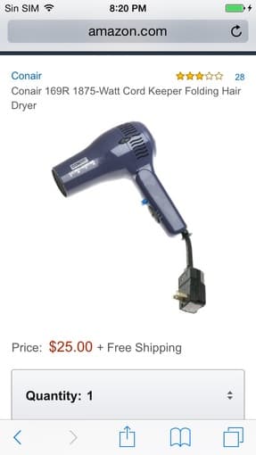 HAIR DRYER ONLY $8 1