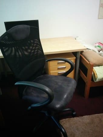 Two office chair for $35 each (one is leather) 1