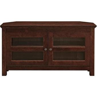 44" Brown Wood Corner TV Stand - $75 2