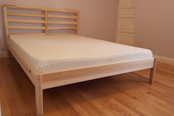 Full sized bed frame + mattress ($100) 1
