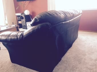 Leather Couch with Sleeper 2