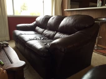 Leather Couch with Sleeper 3