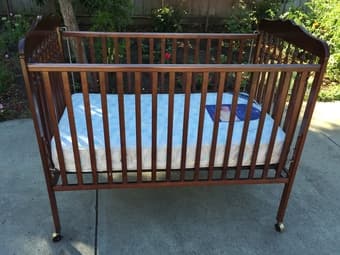 Solid wood baby crib for sale 1