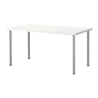 Ikea Linnmon Desk with Adils Legs Multi Purpose Table white Silver Col 1