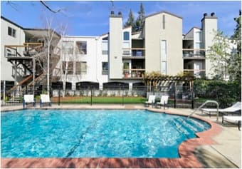 Master Bedroom, full private bath, parking, pool, downtown Palo Alto 1