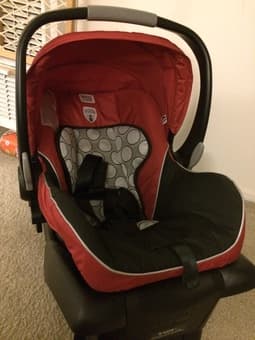 Britax B-Safe Infant Car Seat, Red, free super cute flora cover -$100 3