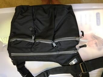 DiaperDude- Diaper Bag Black&Gray-Used - $20 1