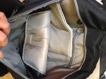 DiaperDude- Diaper Bag Black&Gray-Used - $20 3