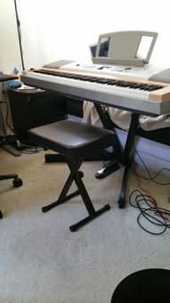 Yamaha YPG-625 keyboard + V stand + Case - $550 2