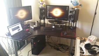 IKEA Galant (bekant) corner desk (black, silver T legs) - $100 1