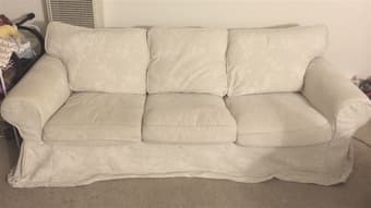 Moving sale - Full size bed+mattress; Ikea sofa 1
