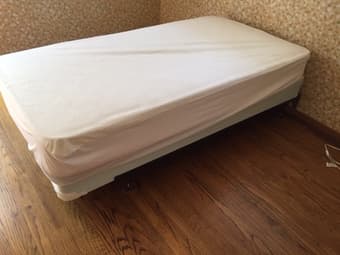Twin Mattress Set (with box spring, frame and cover) - $75 1
