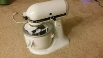Kitchenaid stand mixer, ice cream maker attachment, toaster, espresso 1