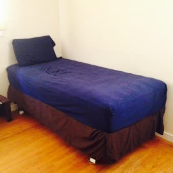 Serta Twin size bed mattress, foundation, frame and wheels $450 1