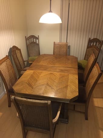 Hardwood dining set (table and 8 chairs) 3