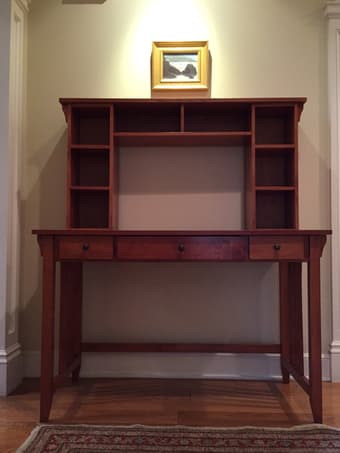 Pottery Barn Oak Desk and Hutch $250 1