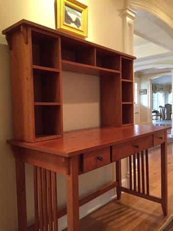Pottery Barn Oak Desk and Hutch $250 2