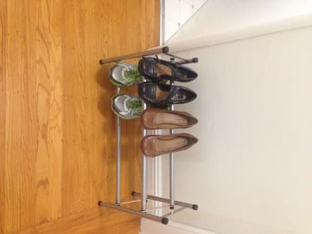 Expanding shoe rack and Ikea shelf 1